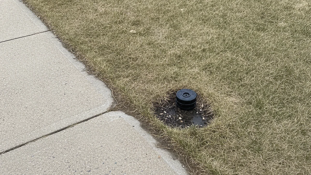 Sprinkler repair specialist Chad reviewing repaired system running Gillette Wyoming Campbell County irrigation residential